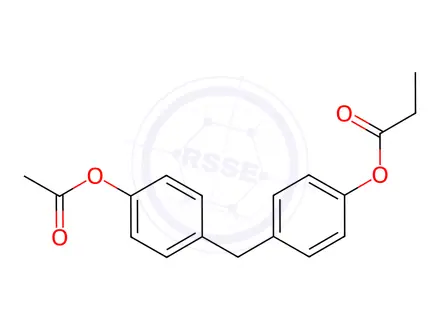 Chemical structure of Bisphenol F acetates propionates