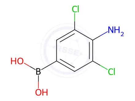 Chemical structure of Boronic acid, B-(4-amino-3,5-dichlorophenyl)-