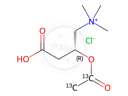 Chemical structure of Acetyl-¹³C₂-L-carnitine hydrochloride