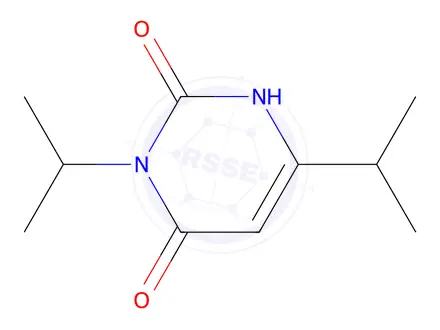 Chemical structure of 3,6-bis(propan-2-yl)-1,2,3,4-tetrahydropyrimidine-2,4-dione