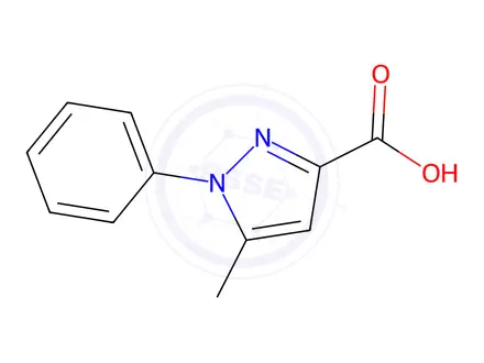 Chemical structure of 5-Methyl-1-phenylpyrazole-3-carboxylic acid