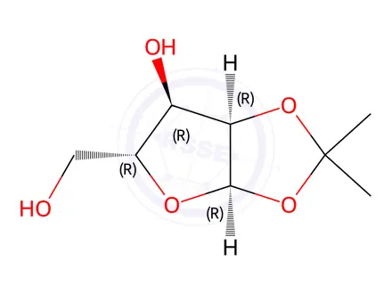 Chemical structure of alpha-D-ribofuranose,1,2-O-(1-methylethylidene)