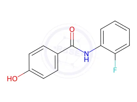 Chemical structure of N-(2-fluorophenyl)-4-hydroxybenzamide