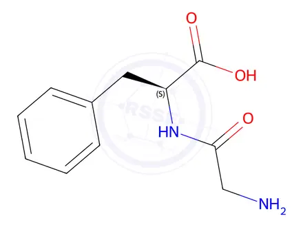 Chemical structure of Glycyl-L-phenylalanine (BSC)