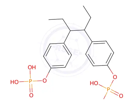 Chemical structure of 4,4'-(1,2-Diethyl-1,2-ethanediyl)bisphenol bisphosphate