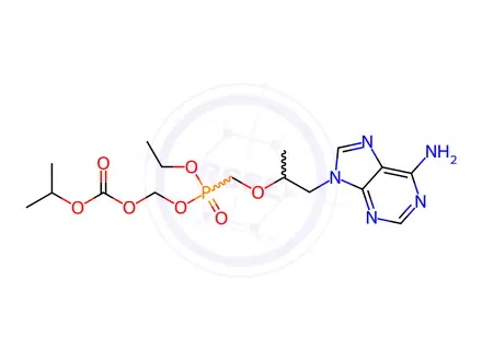 Chemical structure of Mono-POC ethyl Tenofovir (Mixture of Diastereomers)