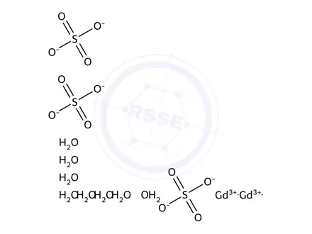 Chemical structure of Gadolinium(III) sulfate octahydrate