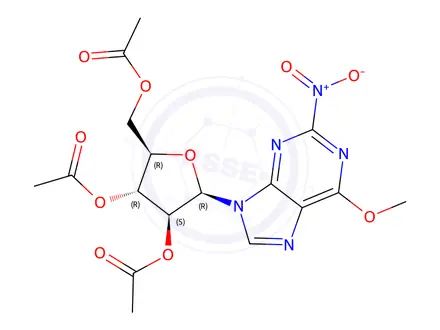 Chemical structure of Triacetyl 2-Nitro-Nelarabine