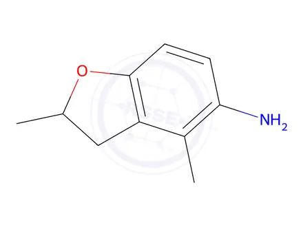 Chemical structure of 5-Benzofuranamine, 2,3-dihydro-2,4-dimethyl-