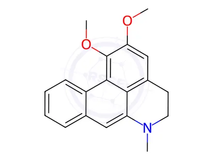 Chemical structure of 5,6-Dihydro-1,2-dimethoxy-6-methyl-4H-dibenzo[de,g]quinoline