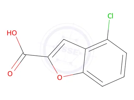Chemical structure of 4-chlorobenzofuran-2-carboxylic acid
