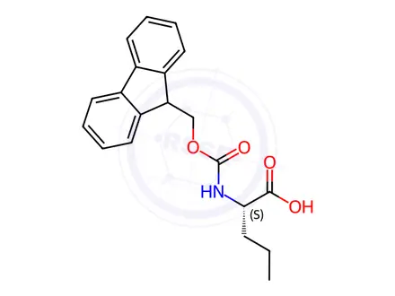 Chemical structure of N-FMoc-L-norvaline