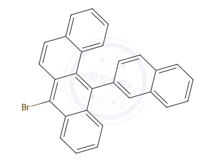 Chemical structure of 7-broMo-12-(naphthalen-2-yl)tetraphene