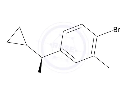 Chemical structure of (S)-(4-bromo-3-methylphenyl)(cyclopropyl)methanamine