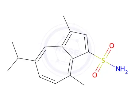Chemical structure of 5-Isopropyl-3,8-dimethylazulene-1-sulfonamide