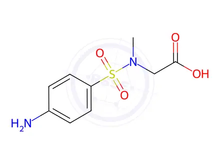 Chemical structure of N-((4-aminophenyl)sulfonyl)-N-methylglycine