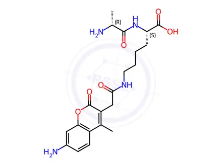 Chemical structure of D-Ala-Lys-AMCA