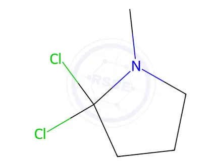 Chemical structure of Pyrrolidine, 2,2-dichloro-1-methyl-(9CI)
