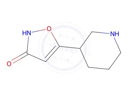 Chemical structure of 3(2H)-Isoxazolone,5-(3-piperidinyl)-(9CI)
