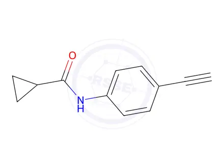 Chemical structure of N-(4-Ethynylphenyl)cyclopropanecarboxamide