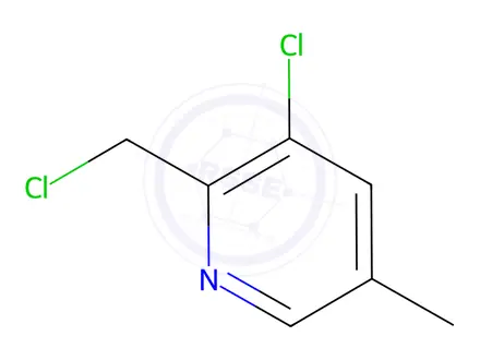 Chemical structure of 3-Chloro-2-(chloromethyl)-5-methylpyridine