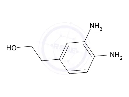 Chemical structure of 2-(3,4-diaminophenyl)ethan-1-ol