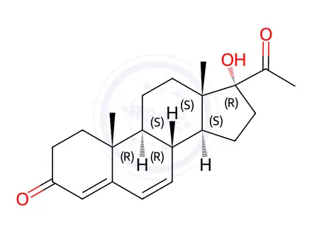 Chemical structure of 17-Hydroxypregna-4,6-diene-3,20-dione