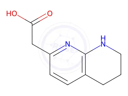 Chemical structure of (5,6,7,8-TETRAHYDRO-[1,8]NAPHTHYRIDIN-2-YL)-ACETIC ACID