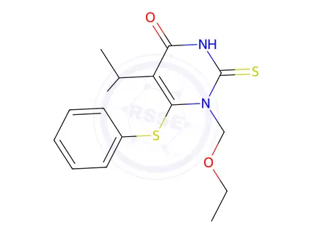 Chemical structure of 1-(Ethoxymethyl)-5-isopropyl-6-(phenylthio)-2-thioxo-2,3-dihydropyrimidin-4(1H)-one
