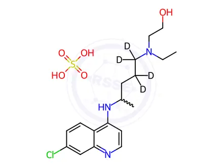 Chemical structure of Hydroxychloroquine-d4 Sulfate