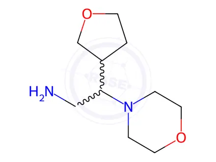 Chemical structure of 2-(Morpholin-4-yl)-2-(oxolan-3-yl)ethan-1-amine