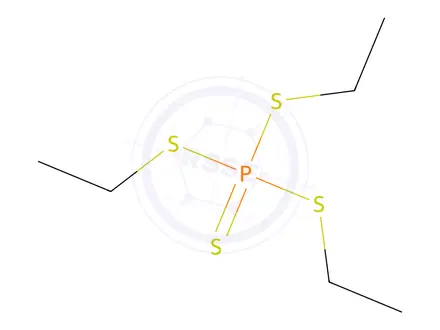 Chemical structure of S,S,S-Triethyltetrathiophosphate