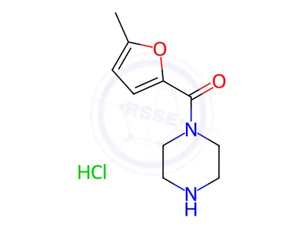 Chemical structure of 1-(5-Methylfuran-2-carbonyl)piperazine Hydrochloride