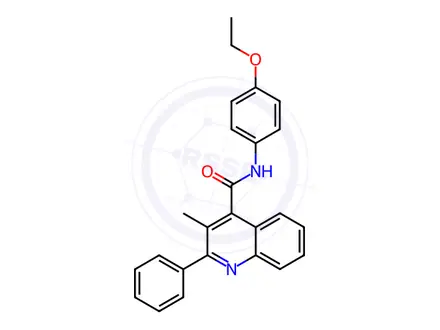 Chemical structure of N-(4-ethoxyphenyl)-3-methyl-2-phenylquinoline-4-carboxamide