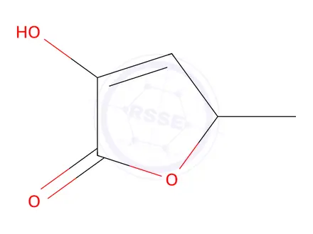 Chemical structure of 3-Hydroxy-5-methyl-2(5H)-furanone