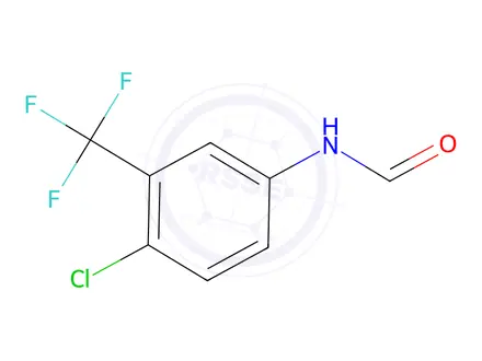 Chemical structure of N-[4-chloro-3-(trifluoromethyl)phenyl]formamide