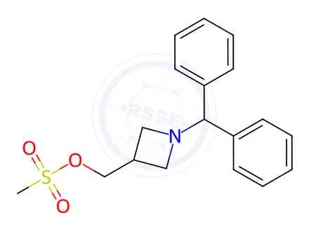 Chemical structure of METHANESULFONIC ACID (1-BENZHYDRYLAZETIDIN-3-YL)METHYL ESTER