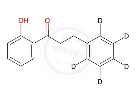 Chemical structure of 2’-Hydroxy-3-phenylpropiophenone-d5