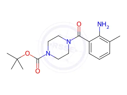 Chemical structure of Tert-butyl 4-[(2-amino-3-methylphenyl)carbonyl]piperazine-1-carboxylate