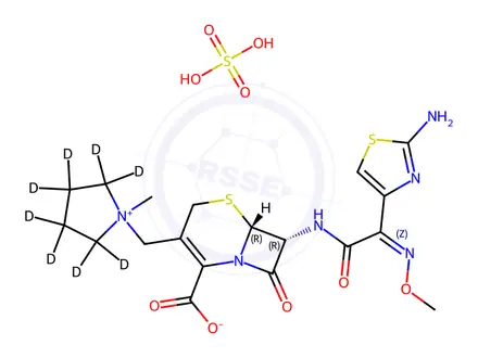 Chemical structure of Cefepime-D8 Sulfate