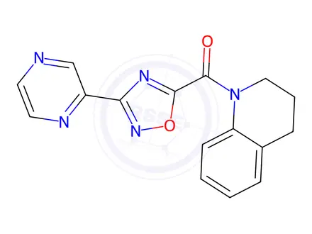 Chemical structure of (3,4-Dihydroquinolin-1(2H)-yl)(3-(pyrazin-2-yl)-1,2,4-oxadiazol-5-yl)methanone