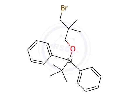 Chemical structure of (3-Bromo-2,2-dimethylpropoxy)(tert-butyl)diphenylsilane