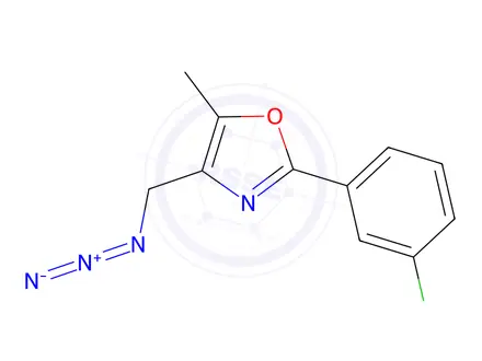 Chemical structure of 4-(azidomethyl)-2-(3-chlorophenyl)-5-methyl-1,3-oxazole
