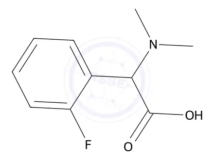 Chemical structure of 2-(Dimethylamino)-2-(2-fluorophenyl)acetic acid