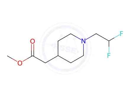 Chemical structure of Methyl 2-(1-(2,2-difluoroethyl)piperidin-4-yl)acetate
