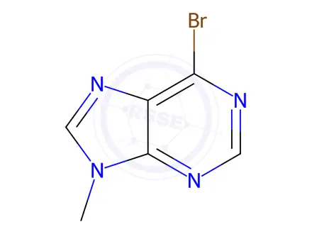 Chemical structure of 6-Bromo-9-methyl-9H-purine
