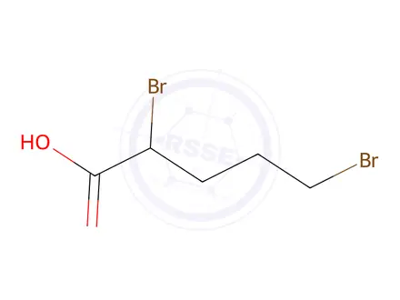 Chemical structure of 2,5-Dibromopentanoic Acid
