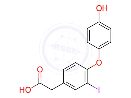Chemical structure of 3-Iodothyroacetic Acid