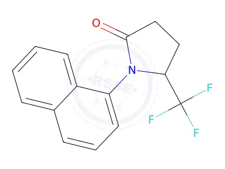 Chemical structure of 1-(Naphthalen-1-yl)-5-(trifluoromethyl)pyrrolidin-2-one