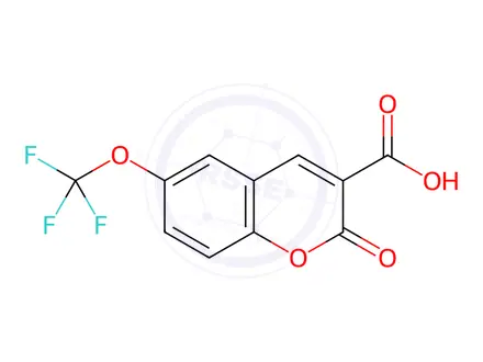 Chemical structure of 2-Oxo-6-(trifluoromethoxy)-2H-chromene-3-carboxylic acid